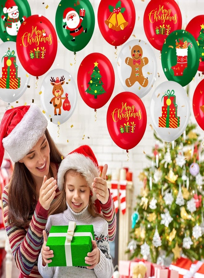 Chalyna 45 Pcs Christmas Latex Balloons, Christmas Birthday Party Decorations for Party Xmas Gifts School Classroom Game New Year Baby Shower Birthday Supplies, 12 Inches - Image 4