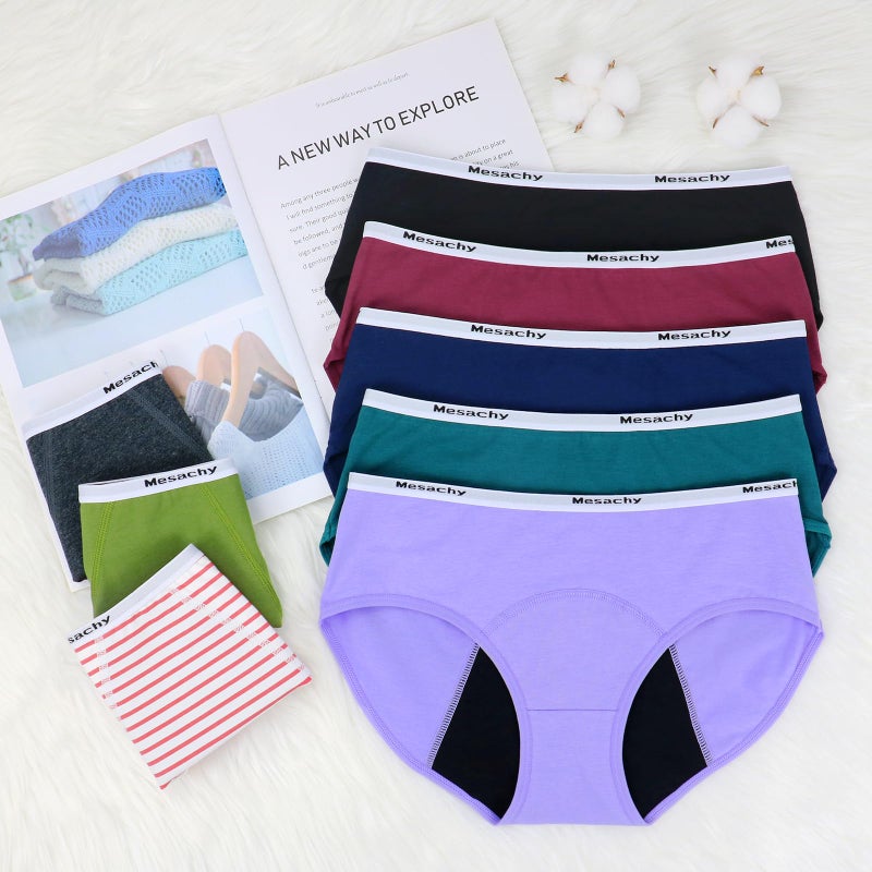 Mesachy Teens Girls Period Underwear Kids Period Panties Menstrual Leakproof Protective Underwear for Teens Cotton Briefs - Image 5