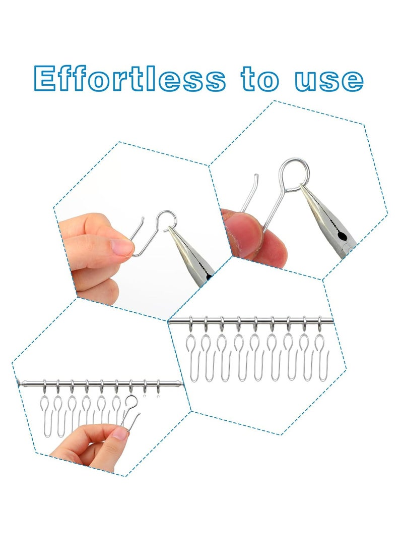 Oasisgalore 60 Pcs Curtain Track Hooks S Shaped Metal Curtain Hooks Shower Curtain Hooks for Ceiling Curtain Drape Track  - Image 2