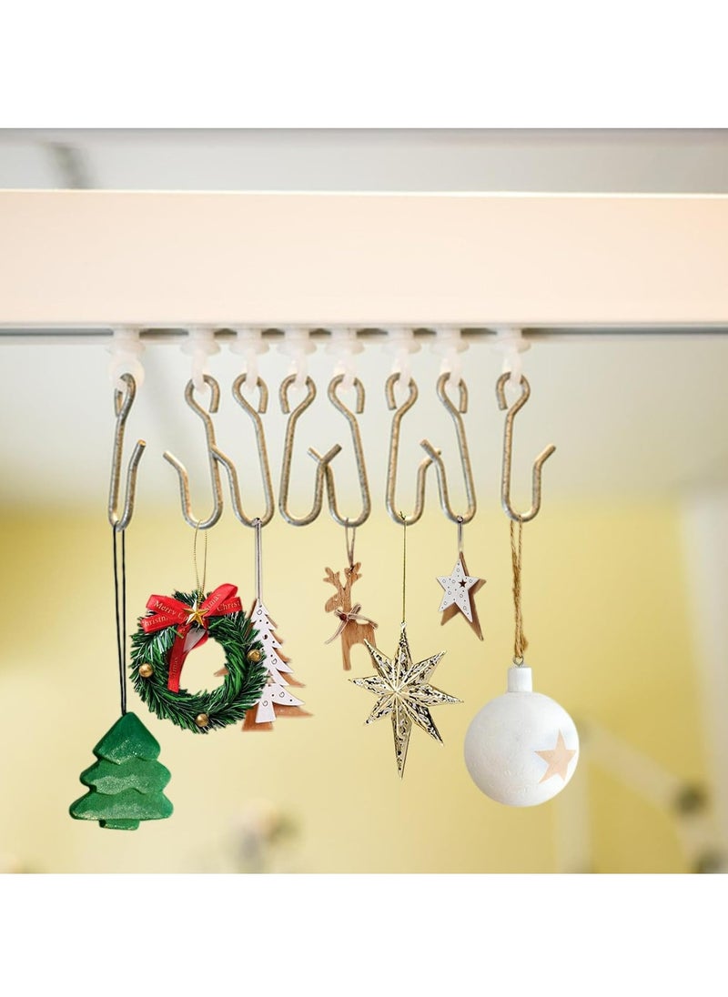 Oasisgalore 60 Pcs Curtain Track Hooks S Shaped Metal Curtain Hooks Shower Curtain Hooks for Ceiling Curtain Drape Track  - Image 5