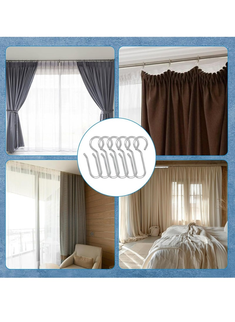 Oasisgalore 60 Pcs Curtain Track Hooks S Shaped Metal Curtain Hooks Shower Curtain Hooks for Ceiling Curtain Drape Track  - Image 4