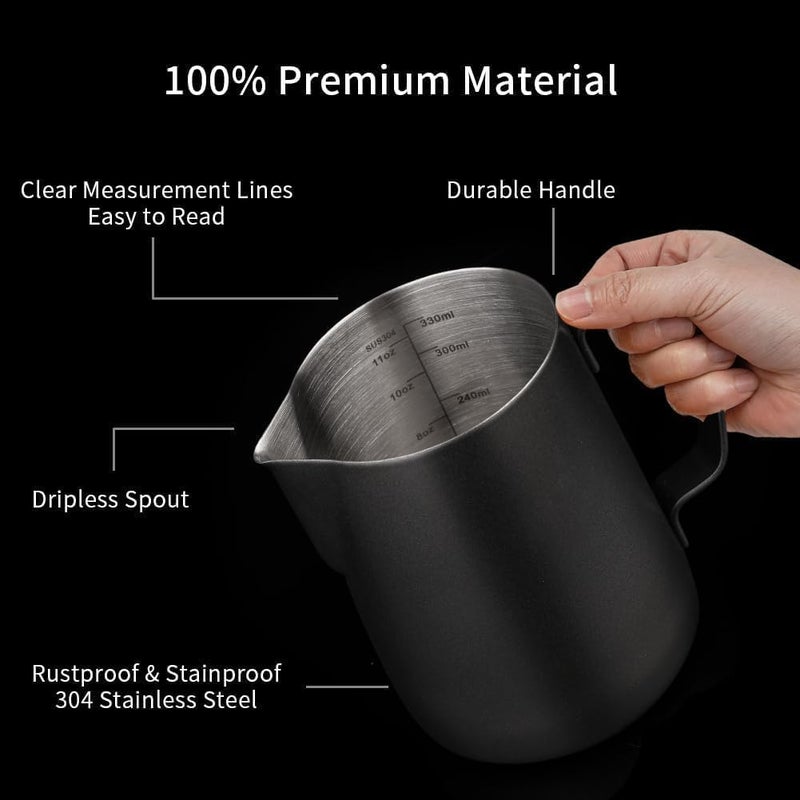 Gmnuiy 22 PCS Espresso Accessories Kitï¼Œ58mm Coffee Tamper Set ï¼ŒBarista Kitï¼Œ - with Frothing Pitcherï¼ŒWDT Toolï¼ŒStirrerï¼ŒTamper Mat ï¼ŒCoffee Stencilsï¼ŒLatte Art Pen - Image 4