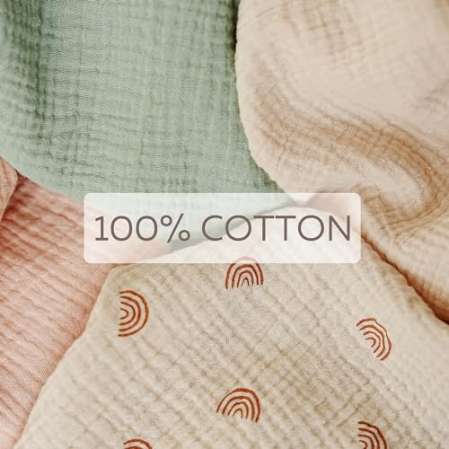 MairMore Muslin Nursing Covers for Breastfeeding Privacy Breast Feeding Cover with Arch Neckline for Mom and Baby Breathable 100 Cotton Nursing Apron Multiuse Stroller Cover - Image 3