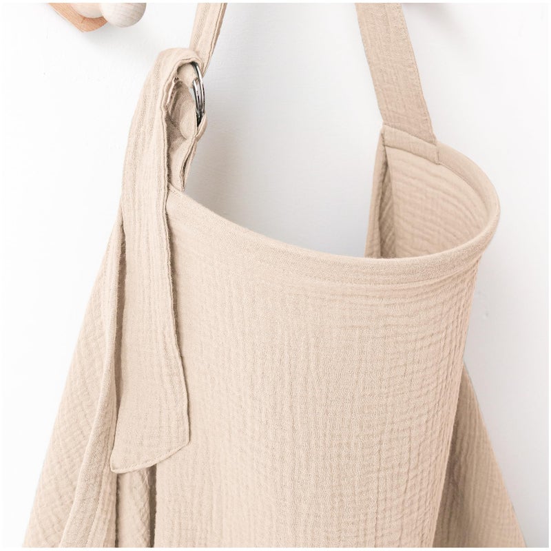 MairMore Muslin Nursing Covers for Breastfeeding Privacy Breast Feeding Cover with Arch Neckline for Mom and Baby Breathable 100 Cotton Nursing Apron Multiuse Stroller Cover - Image 2