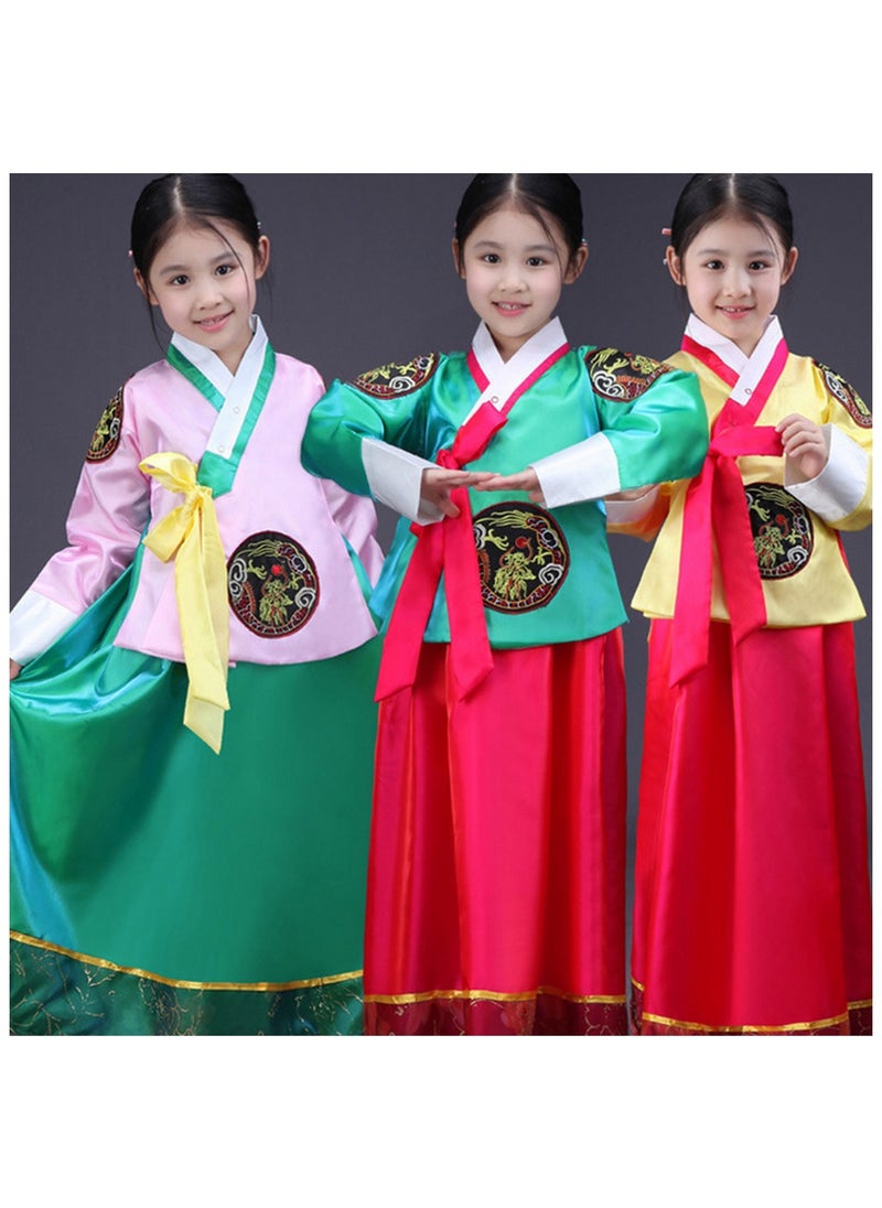 Al Aoyama 2024NEW Embroidery Vintage Korean Traditional Clothes Hanbok For Girls Dress New Year Gift  Festival Outfit Longsleeve  - Image 4