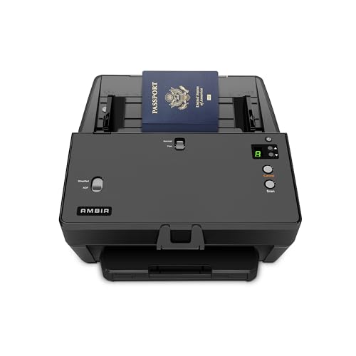 AMBIR nScan DS1060-AS 60 ppm High-Speed Document, Card and Passport Scanner, 9 Programmable scan Modes, Supports-Color, Black/White & Grayscale, Versatile, Double-Sided scanning, USB, Windows ONLY - Image 4