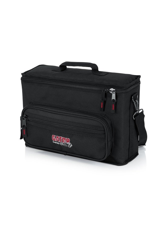 Gator حقيبة حمل ميكروفون مبطنة؛ تحمل (5) أنظمة ميكروفون لاسلكية (GM-5W)