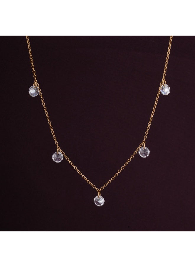 PALMONAS Diamond Dreams Gold Necklace for Women - Waterproof & Anti-Tarnish - Image 1