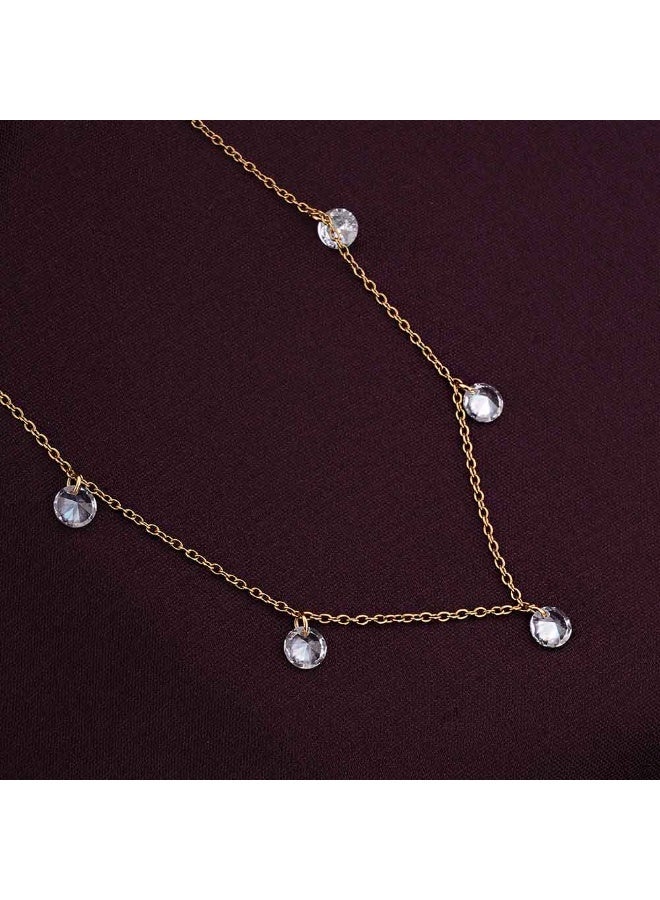 PALMONAS Diamond Dreams Gold Necklace for Women - Waterproof & Anti-Tarnish - Image 2