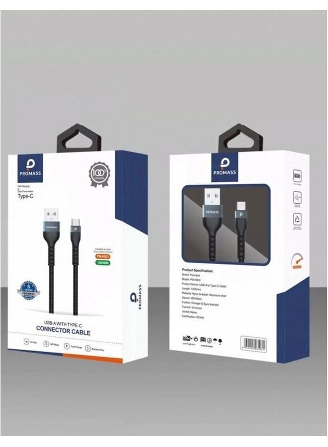 بروماس كابل شحن ونقل بيانات USB إلى Type C أصلي بطول 1 متر بقوة 20 وات من Promass - Image 2