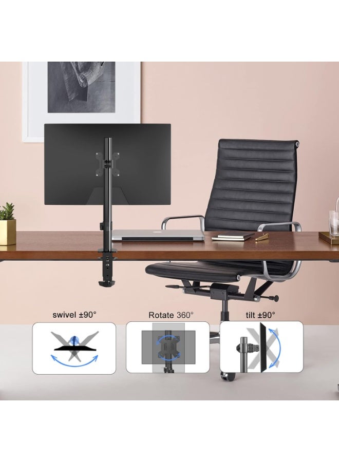 Single Monitor Arm Desk Mount – Durable & Fully Adjustable Monitor Stand for Screens up to 32 inch – Easy Installation for Daily Use - Image 2
