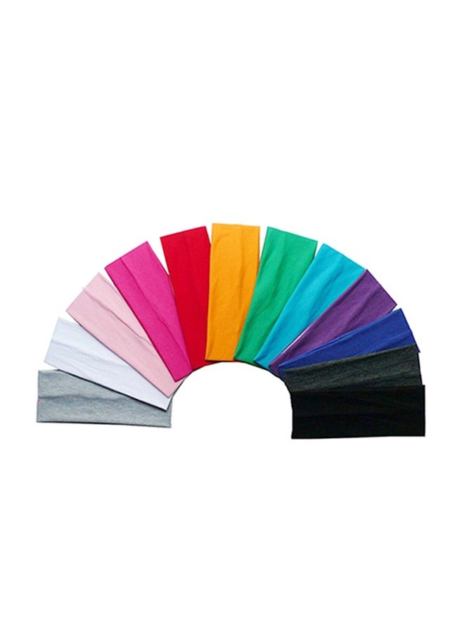 اسم المحتوى ناريلا 7-Piece Wicking Athletic Bandana Headband, Mixed Colors Yoga Sports Headbands for Women - Soft Elastic Stretch Girls Athletic Headbands, Candy Colors in Wide - Image 1