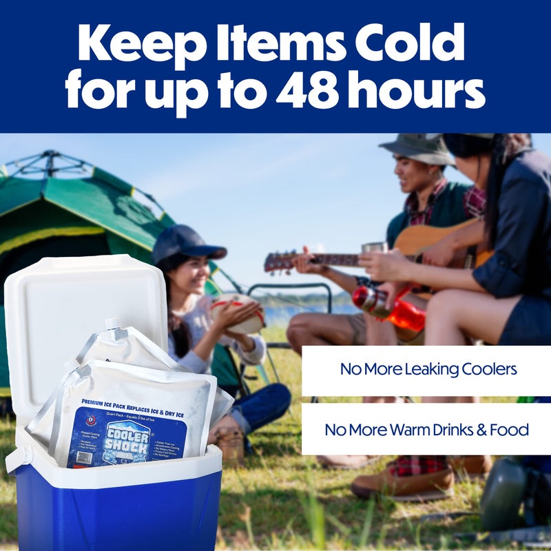 Cooler Shock Ice Packs for Cooler - Long Lasting Reusable Freezer Packs for Coolers - Cooler Ice Packs for Camping Gear, Fishing, Road Trips, Beach Must Haves, Medium - Image 3