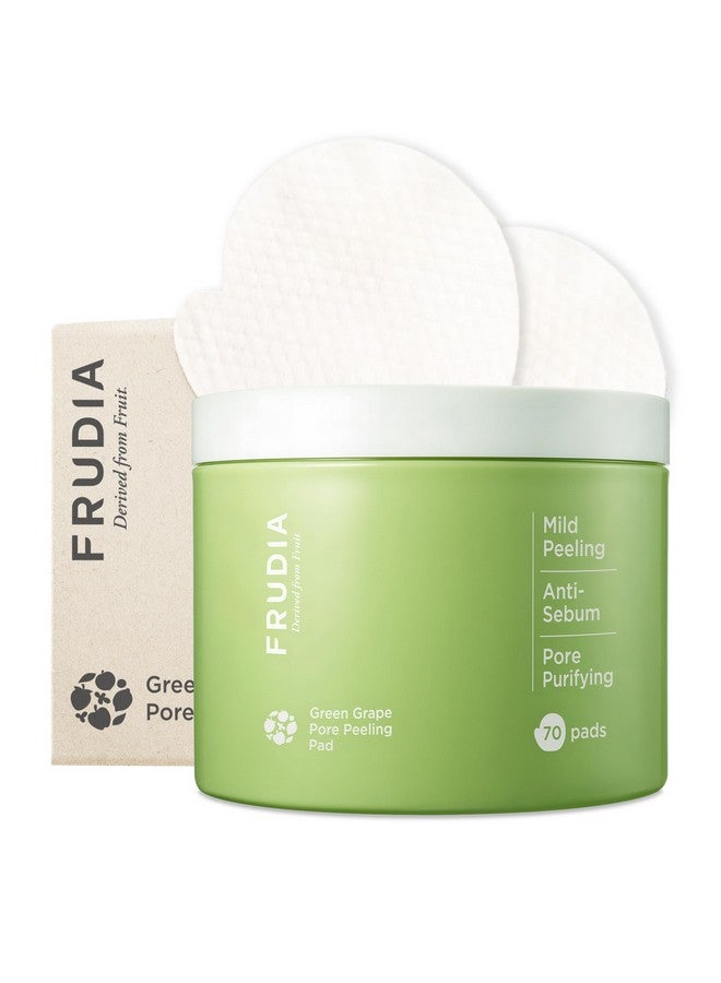 فروديا ويلكوس فروديا، مناديل تقشير المسام بالعنب الأخضر | مناديل تقشير وتونر للوجه لتقليص المسام مع خلاصة العفص، ومركب التانين للمسام، ومضاد للدهون | مناديل تنظيف الوجه للعناية بالبشرة الكورية (70 منديلًا) - Image 1