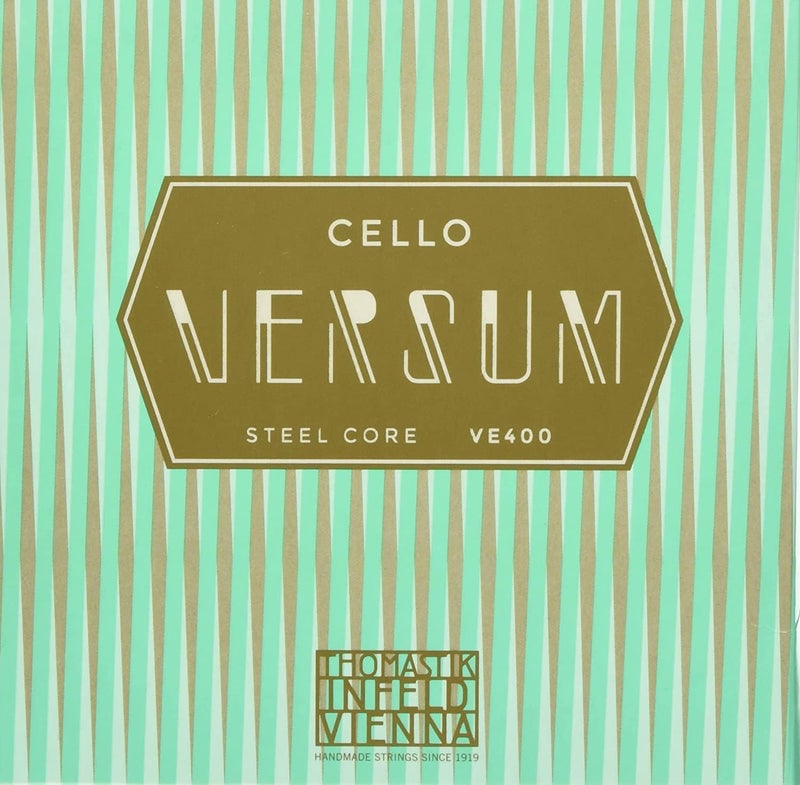 Thomastik-Infeld Versum - Cello String Set - Consists of VE41 VE42 VE43 VE44 Cello Strings with Smooth Bow Response and Balanced Tension for Exceptional Sound - Durable and Versatile Strings - Image 1