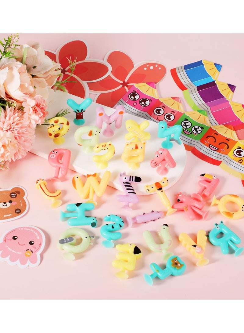 واي آند دي Suction Cup Letters Toys, Washable Alphabet Educational Toys Learning Spelling Games Bath Kids Interactive for Toddlers(Set of 26) - Image 3