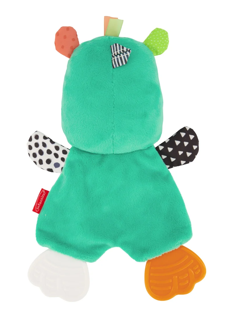 إنفانتينو Cuddly Silicon BPA free Baby Teether For Sensory Exploration From 0 Months and Above - Hippo