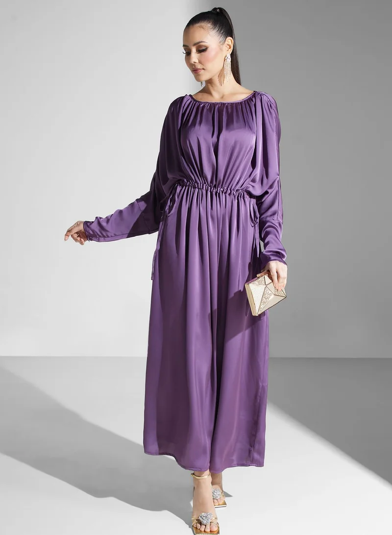 Khizana Satin Midi Dress
