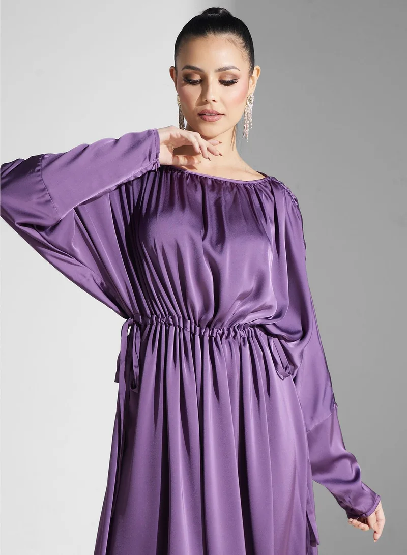 Khizana Satin Midi Dress