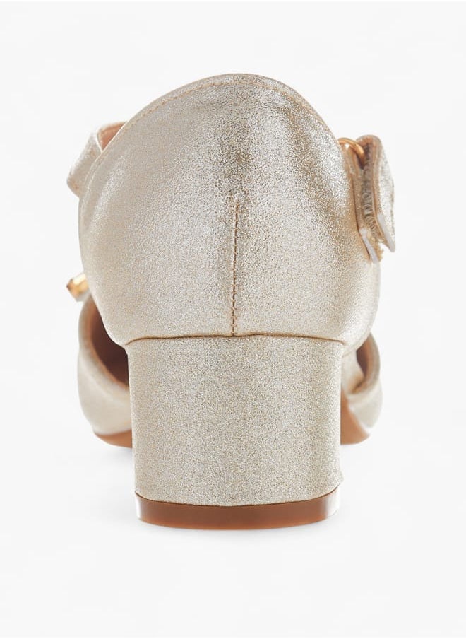 Flora Bella By Shoexpress Girls Embellished Ballerinas With Hook And Loop Closure  - Image 5