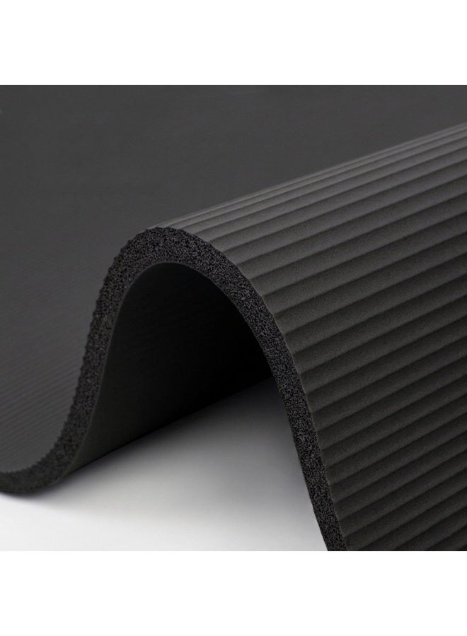 cartogivz Non-Slip Exercise Yoga Mat – Black 10MM Thick Anti-Tear Soft Fitness Mat 183×61cm - Image 2