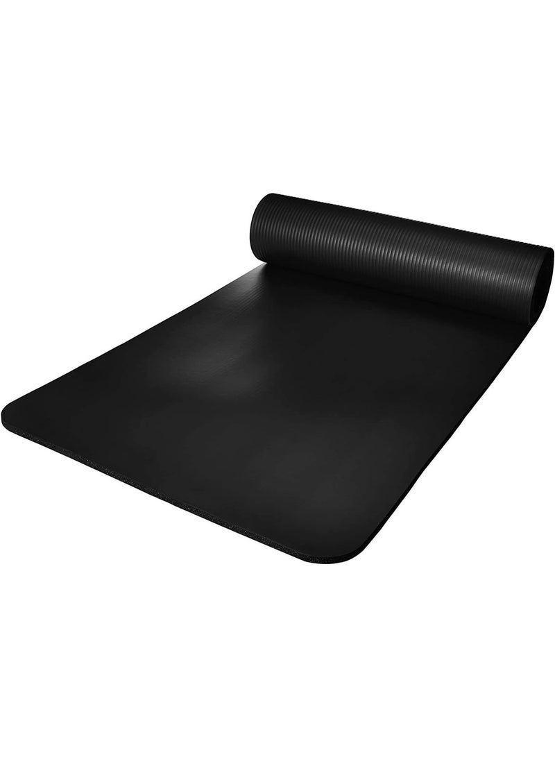 cartogivz Non-Slip Exercise Yoga Mat – Black 10MM Thick Anti-Tear Soft Fitness Mat 183×61cm - Image 4