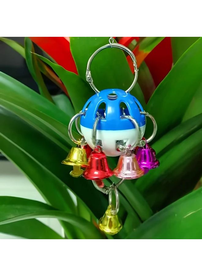 Random Color Bell Ball Hanging Chew Toy for Cockatiel and Long Tailed Parakeet - Image 3