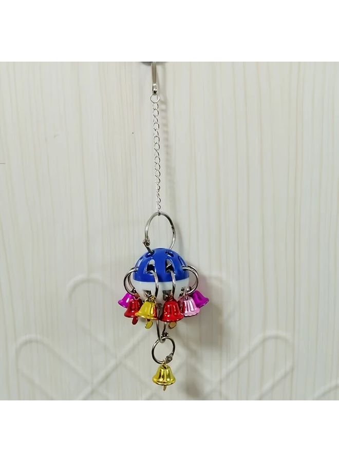 Random Color Bell Ball Hanging Chew Toy for Cockatiel and Long Tailed Parakeet - Image 4