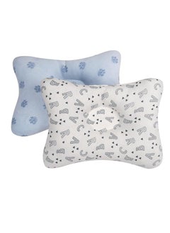 4 Protective Pillows For Newborn Head Shaping With Breathable And Reliable Material, Prevents Flat Head And Top Of Head, Multi-Colors And Shapes, Blue And Pink