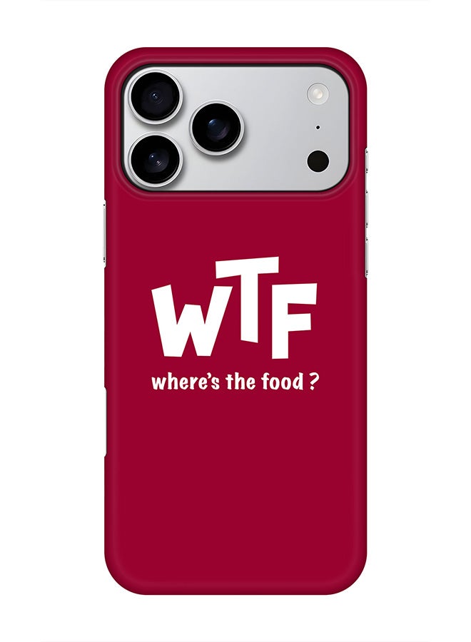 Stylizedd For iPhone 17 Pro Max,Case, [Compatible with MagSafe] Magnetic cover Slim fit Protection Matte, - Where's the food?