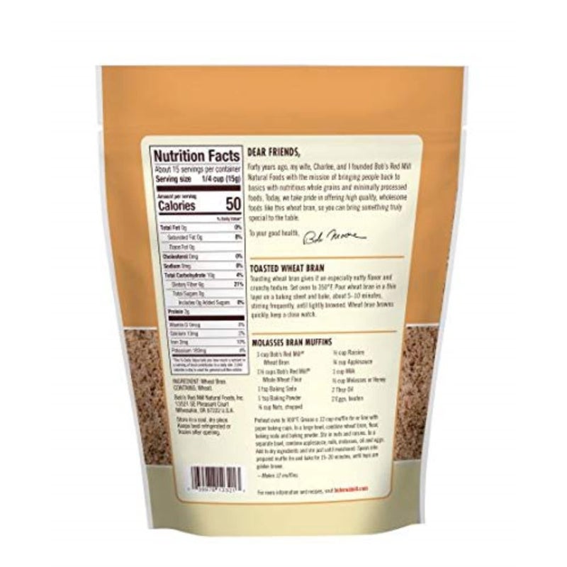 Bob's Red Mill Unprocessed Miller's Wheat Bran, 8 Ounce - Image 2