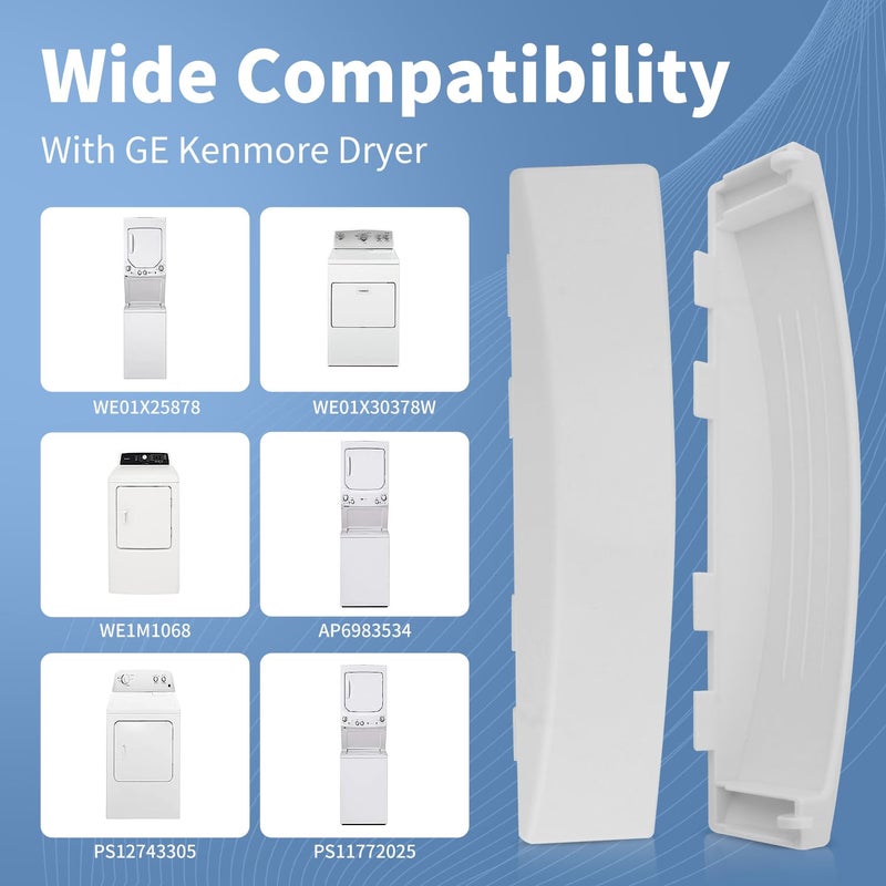 Yooank Replacement Ge Gud27Essmww Dryer Handle For Ge Clothes Laundry Dryer Parts We01X30378 We01X25878 Ps1177202 We1M1068 Gud27Essm1Ww Washer And Dryer Stackable Handle - Image 5