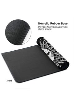 Milatech Milatech Gaming Mouse Pad Extra Large Astrology Moon and Sun Extended Large Mouse Mat Long Desk Mat with Stitched Edges 80x30cm  - Image 2
