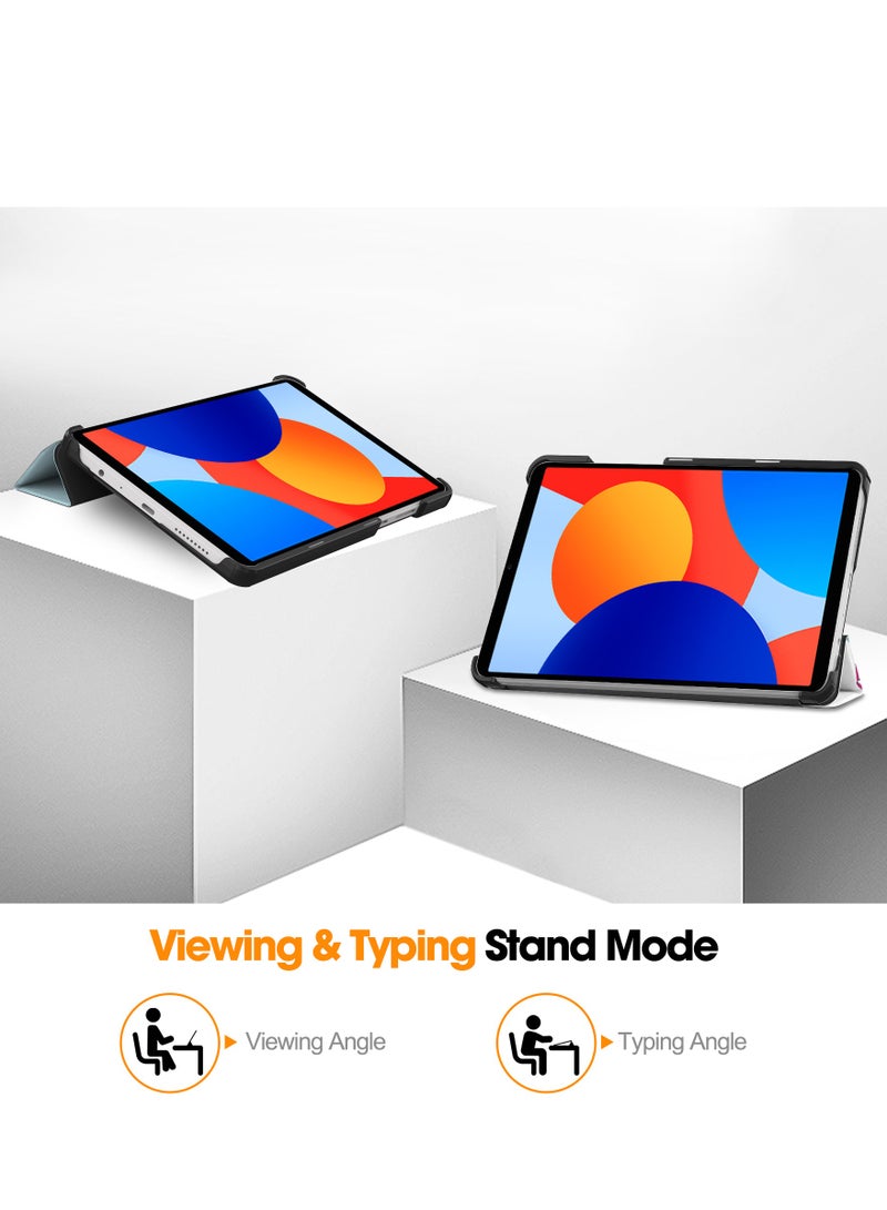 الدخن Redmi الوسادة SE رقيقة جدا بو الجلود قوس غطاء حماية الكمبيوتر اللوحي ، ومناسبة ل 8.7 بوصة نموذج 2024 - يونيكورن - Image 3