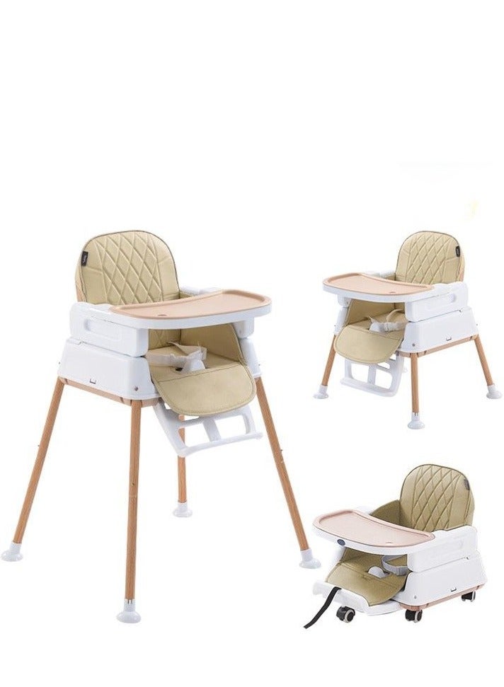 المفرج كرسي طعام للأطفال 3 في 1 قابل للتحويل وقابل للتعديل للأطفال الرضع والأطفال الصغار خفيف الوزن ومحمول وسهل التنظيف - Image 2