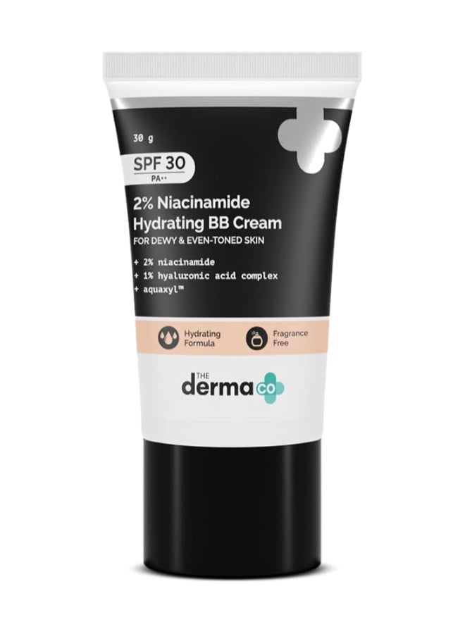 THE derma Co كريم مرطب للبشرة من شركة Derma Co. 2% Niacinamide مع مركب حمض الهيالورونيك 1% وAquaxyl، 30 جم | 01 - عاجي - Image 1