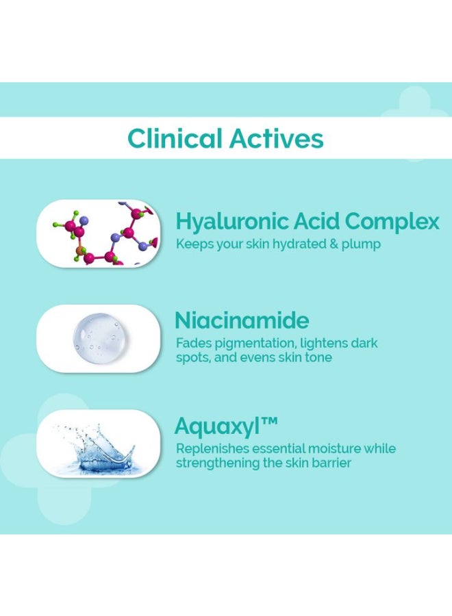 THE derma Co كريم مرطب للبشرة من شركة Derma Co. 2% Niacinamide مع مركب حمض الهيالورونيك 1% وAquaxyl، 30 جم | 01 - عاجي - Image 4