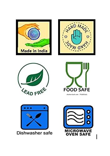 Caffeine Ceramic Handmade Blue Ferrous Serving Bowl 6.5" (Set of 1) Small - Image 3