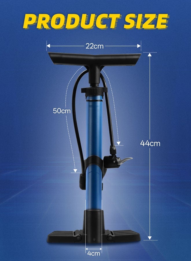 CREEPER تأتي مضخة هواء الدراجة CREEPER مع مقياس ضغط 160 رطل لكل بوصة مربعة، ولب فولاذي، ونفخ سريع ودقيق، ومضخة محمولة - Image 2