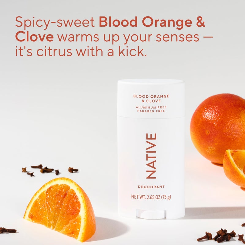 Native Deodorant Contains Naturally Derived Ingredients, 72 Hour Odor Control, Deodorant for Women and Men, Aluminum Free, Blood Orange & Clove 2.65oz - Image 4