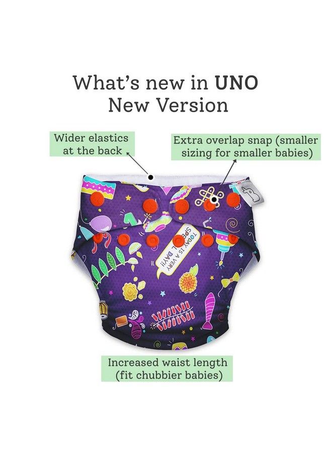 Superbottoms New Uno Freesize Cloth Diaper ; Cloth Diaper For Babies 3M To 3Y ; Washable & Reusable Cloth Diaper ; Comes With Cloth Diaper Insert ; 1 Diaper And 1 Organic Cotton Soaker - Image 5