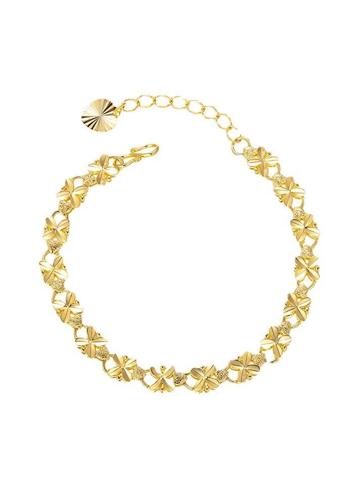 24K Gold Plated Flower Luxury Fashion Bracelet