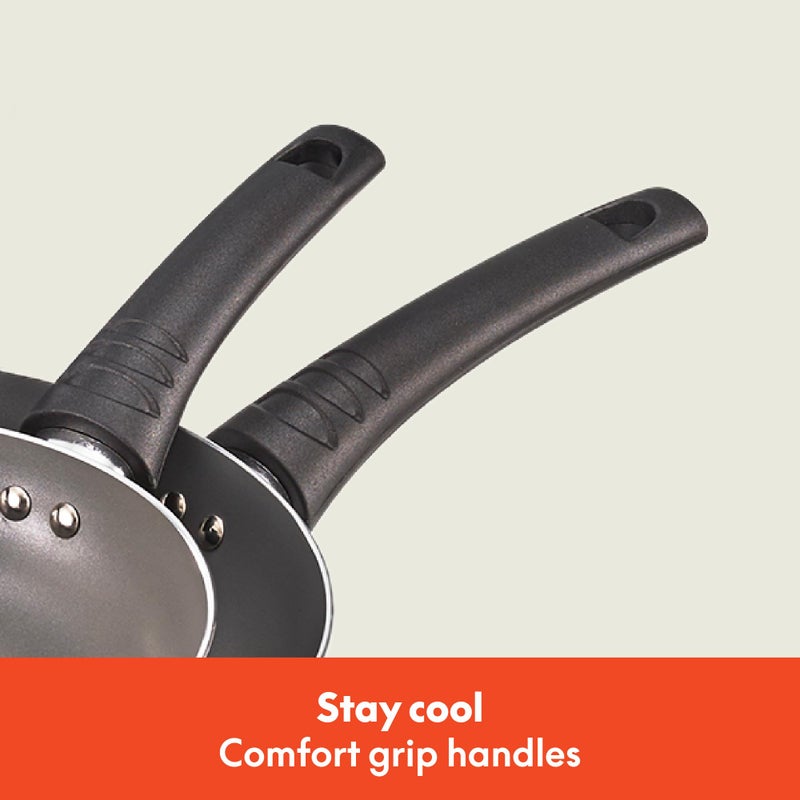 bella Cookware Set with Glass Lids with Nonstick, PFOA Free and Scratch Resistant Surface, Aluminum Bakeware, Pots and Pans, Storage Bowls & Utensils, Compatible with All Stovetops, 21 Piece, Gray - Image 5