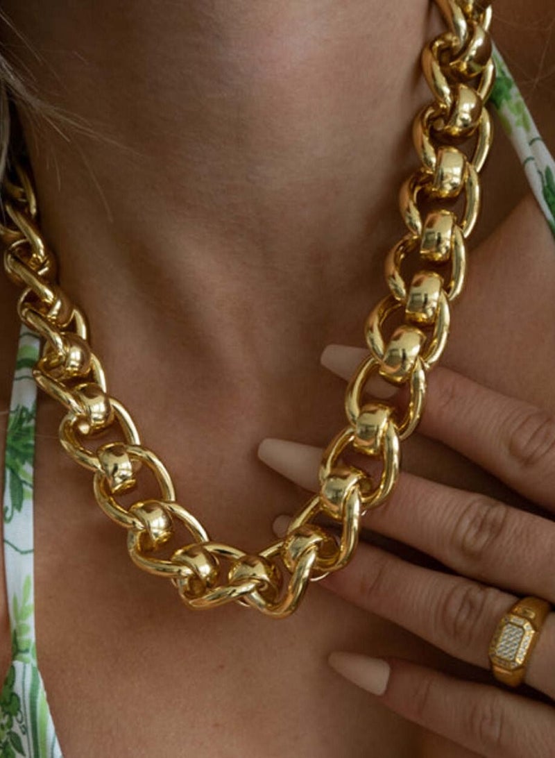 LUV AJ Lola Oversized Chain Necklace-Gold - Image 2