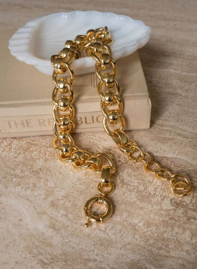 LUV AJ Lola Oversized Chain Necklace-Gold - Image 3