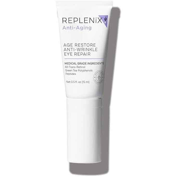 Replenix Age Restore Anti-Wrinkle Retinol Eye Repair, Medical-Grade Anti-Aging Eye Cream for Fine Lines, Dark Circles & Puffiness (0.5 fl. oz) - Image 1