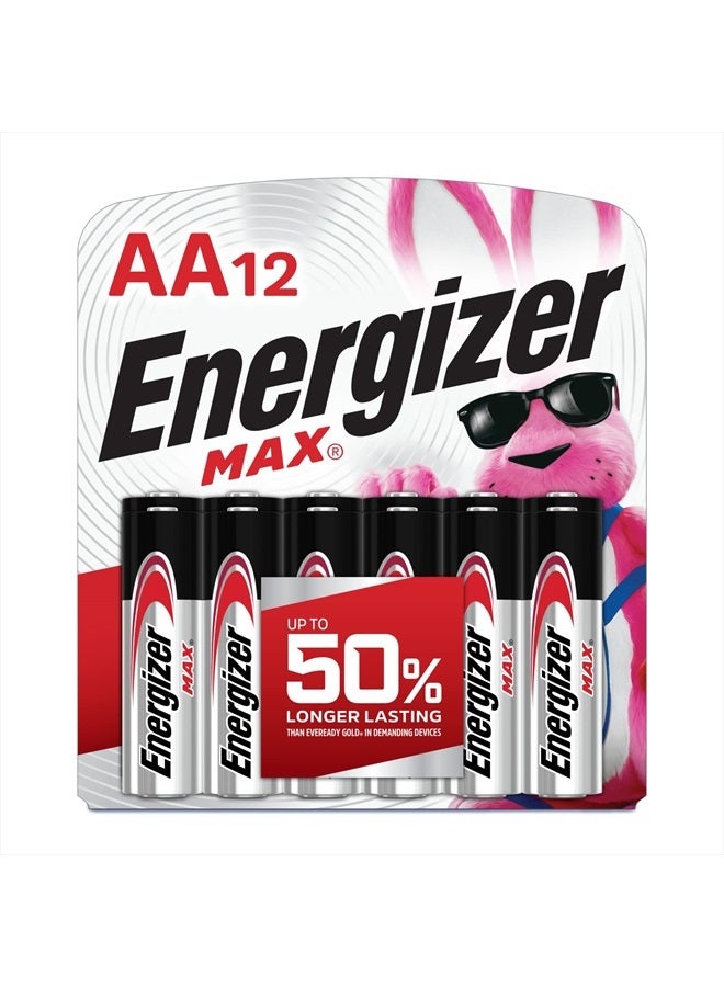 Energizer بطاريات E91BW12EM AA (12 قطعة)، بطارية قلوية مزدوجة A ماكس - Image 1
