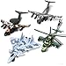 Crelloci 4PCS Army Airplane Toys SetDiecast Aircraft Plane Model Kit Military Fighter Jet Playset Helicopter Camouflage Pull Back Aircraft Kids Play Vehicle for 3Year Old Boys Girls - Image 3
