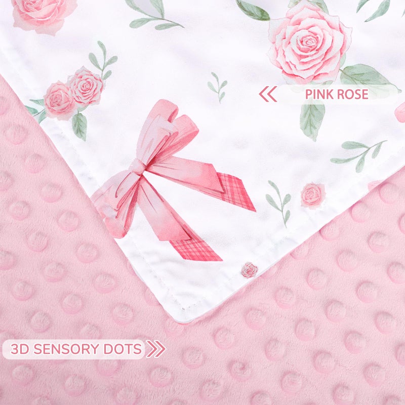 Jundetye Baby Car Seat Cover, Peekaboo Opening Car Seat Canopy for Baby Girls Boys, Mom Nursing Breastfeeding Covers, Blanket for Infant, Pink Rose - Image 2