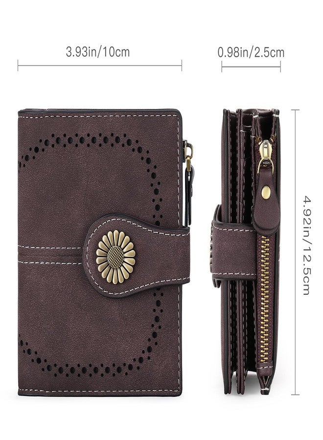 SENDEFN Small Wallets for Woman RFID Blocking Leather Bifold Credit Card Holder Purse with ID Window - Image 3